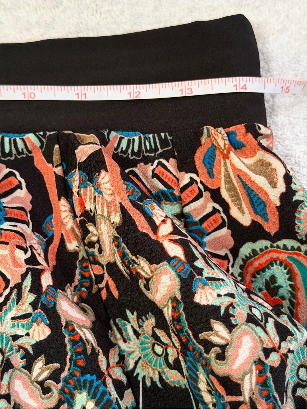 New York & Company Maxi Side-Slit Skirt Paisley Stretch Boho Casual Beach Cruise - Picture 7 of 9